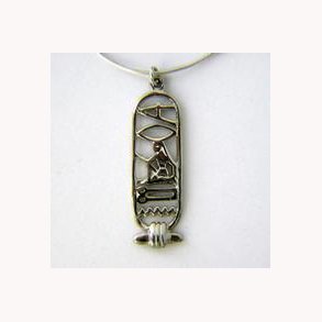 gyptisk I love you kartouche i sterlingslv