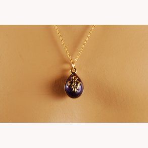 Russisk halssmykke med fransk lilje p Faberg g