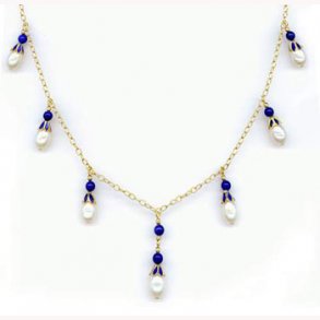 Russisk kejserlig halsk�de fra 1908 med kulturperler