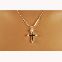 Russisk Monomak kors. Forgyldt med perler