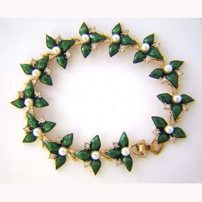 Russisk Faberg blomster armbnd